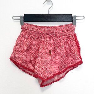 Paloma Blue Pink and White Silk Shorts Size Medium